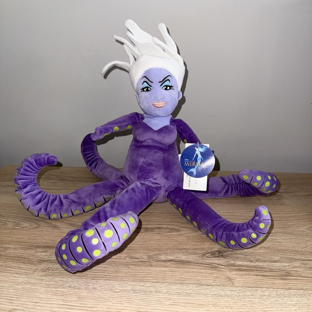 NWT Disney The Little Mermaid Musical Ursula Plush Doll 16" Villain